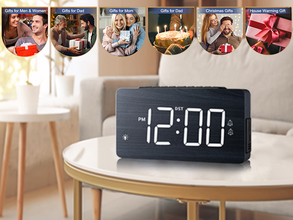 Wooden Digital Alarm Clock