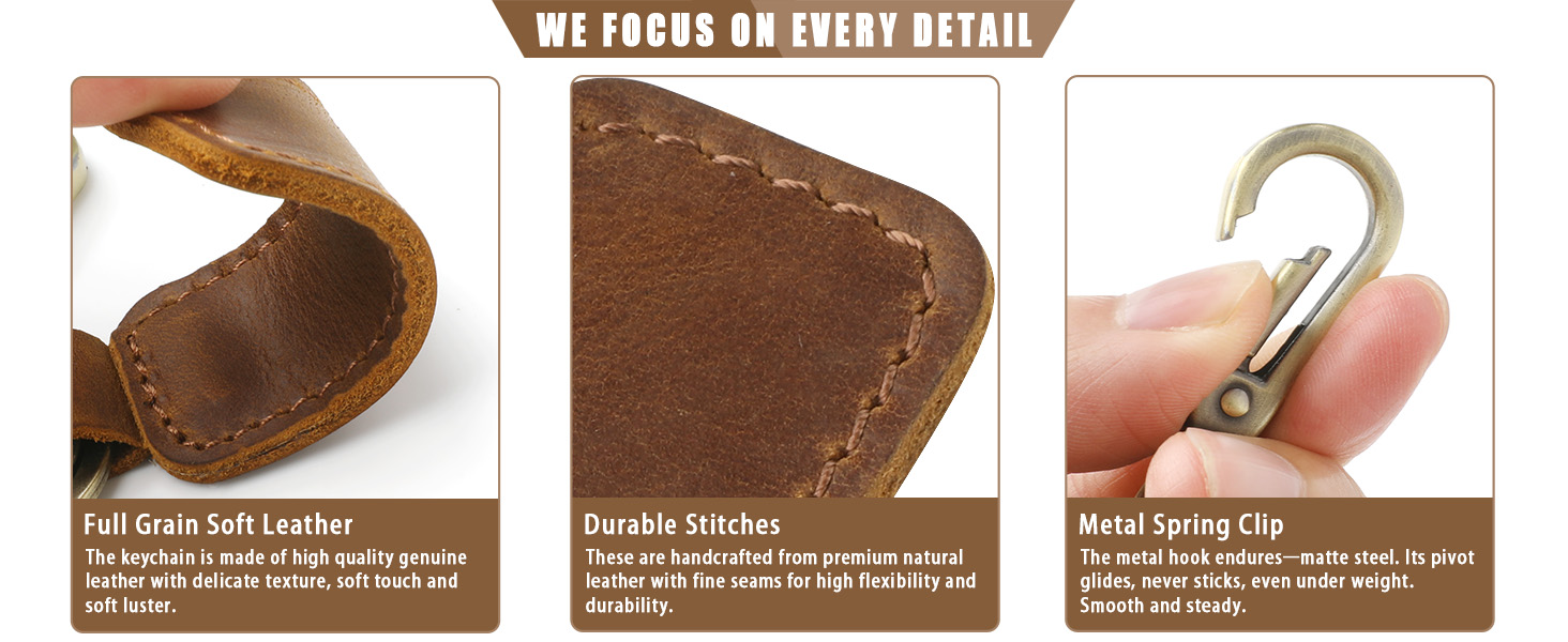 Genuine Leather Car Keychain