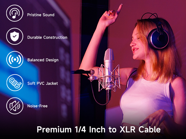  6.35mm (1/4 Inch) TRS to XLR Cable