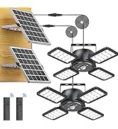 Solar Shed Light Outdoor Indoor Solar Powered Motion Sensor Shed Light,144LED 1200LM Daytime Work...