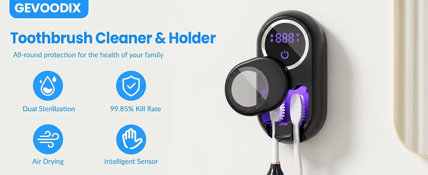Toothbrush Cleaner and Holders