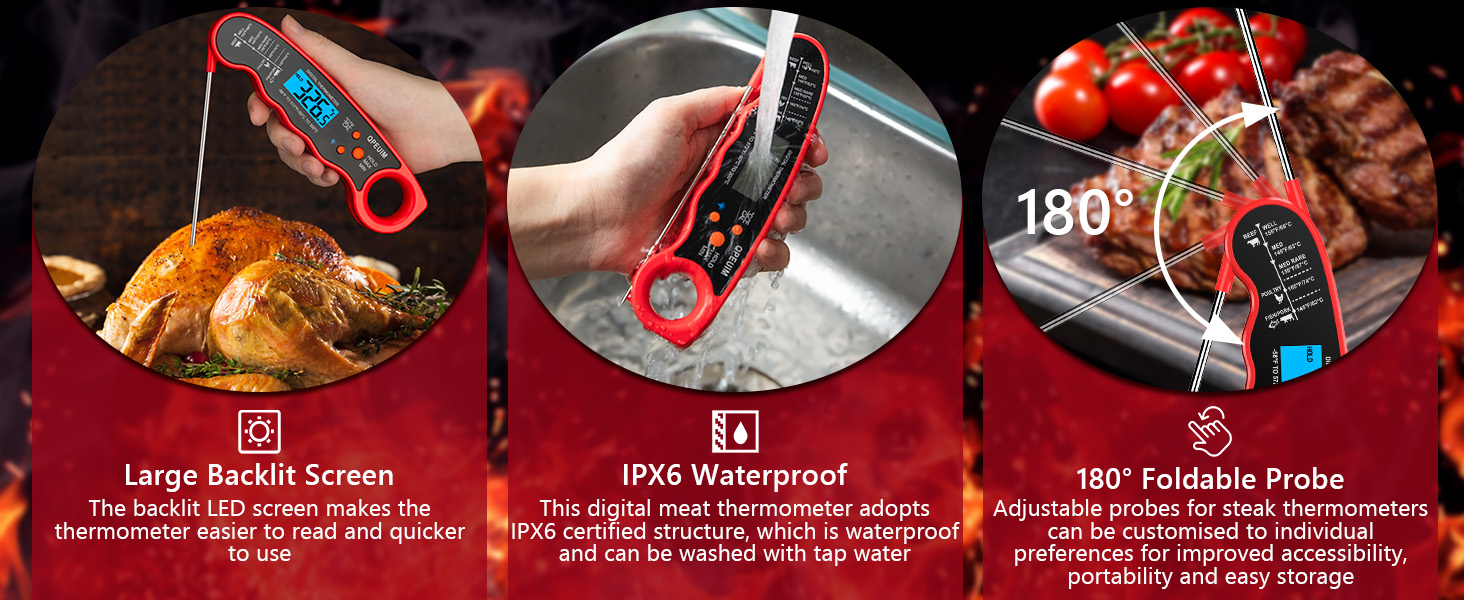 Meat Thermometer Digital for Grilling and Cooking