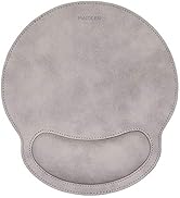 MAIDERN Ergonomic Leather Mouse Pad with Wrist Comfort Memory Foam Waterproof Surface,Mouse pad w...