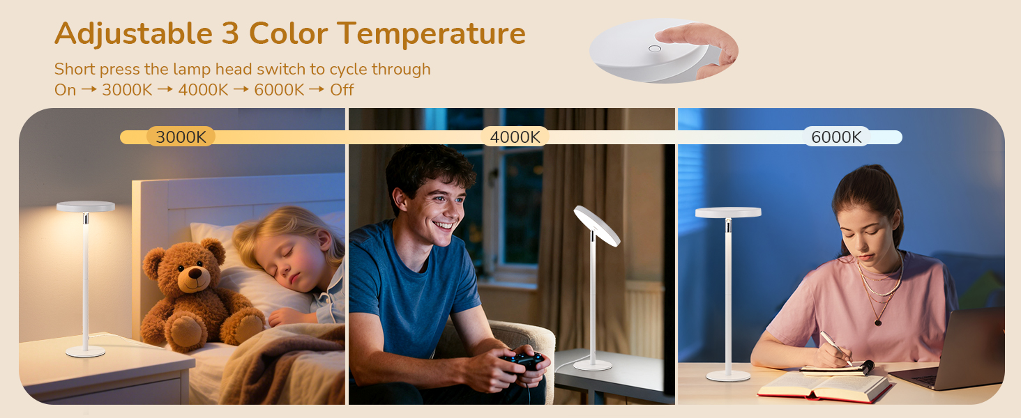 Adjustable 3 Color Temperature