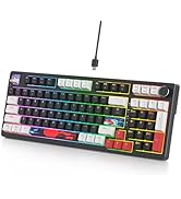 Ussixchare 98 Keys Gasket Gaming Keyboard Wired Creamy Keyboard Custom Mechanical Keyboard with H...
