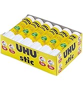 UHU All Purpose Glue Stick 12-Pack - White, Non-Toxic School Supplies, 0.74oz Strong-Bonding Perm...