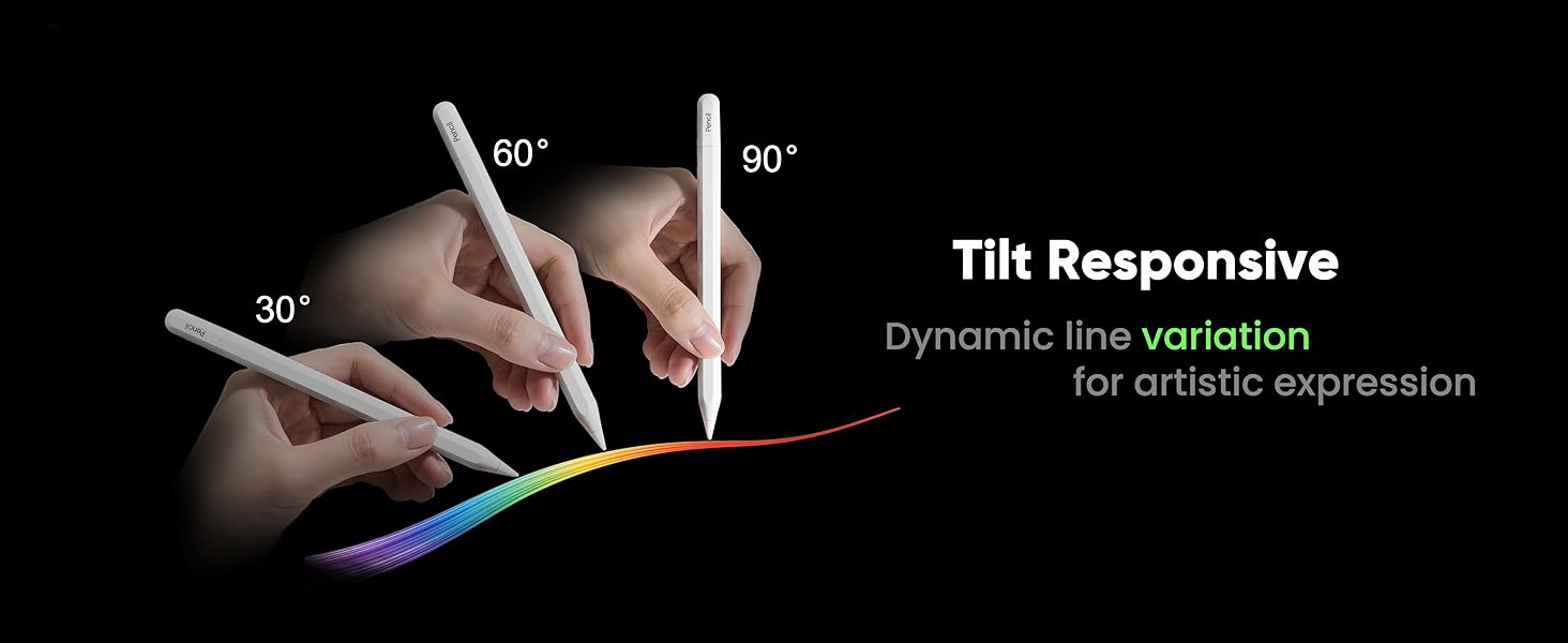 TILT RESPONSIVE: Dynamic line variation for artistic expression.
