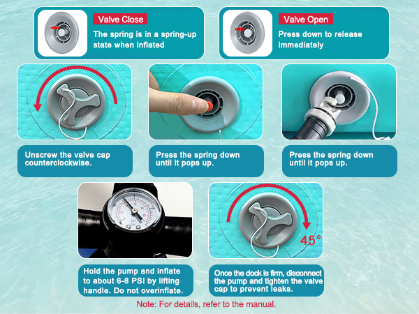 DIFFERENT SIZE for Inflatable Floating Dock