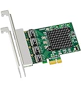 GLOTRENDS LE8204 4-port Gigabit PCIe Ethernet Network Card, 4 x RTL8111H Chip, 4 x RJ45 LAN Port,...