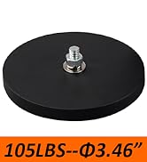 MUTUACTOR 2Pack Strong Magnet Rubber Coated 1/4"-20 Male Threaded Stud Mounting Magnets,120lbs Pu...