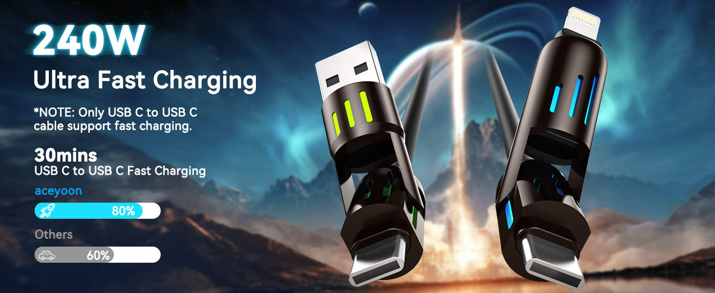 usb c and lightning cable 2 in 1