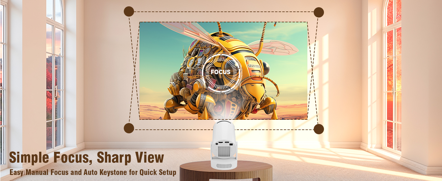 Manual Focus and Auto Keystone