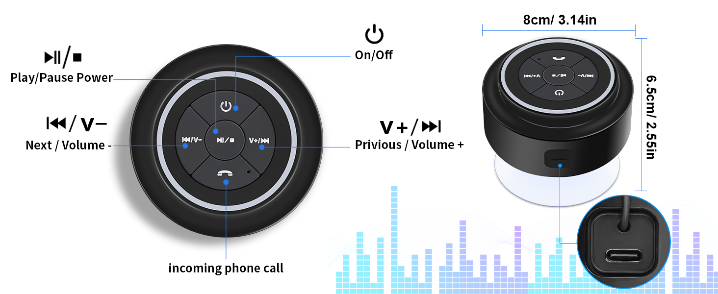 IP67 Waterproof with Suction Cup