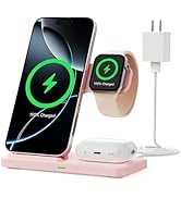 3 in 1 Wireless Charger iPhone Charging Station: 15W Charger Stand Multiple Devices for Apple - i...