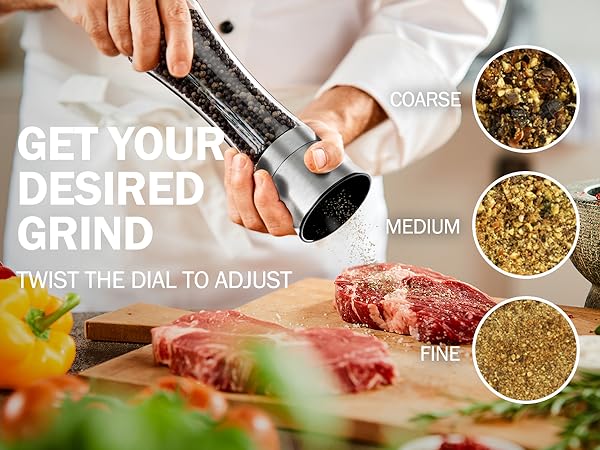 salr and pepper grinder set