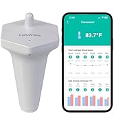 Pool Thermometer Floating Easy Read with Phone App – App Alerts, Accurate Long-Range Wi-Fi Wirele...