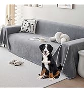 Yajue Chenille Couch Cover for Dogs - Sofa Covers for 2 Cushion Sofa Pet Friendly, Scratch Resist...