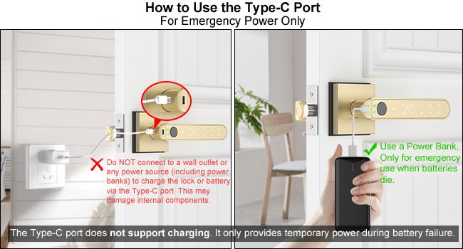 indoor fingerprint door handles gold