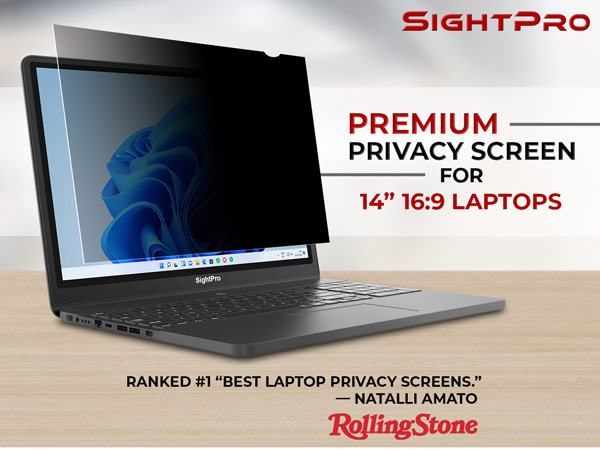 premium privacy screen for 14 inch 16:9 aspect ratio laptops