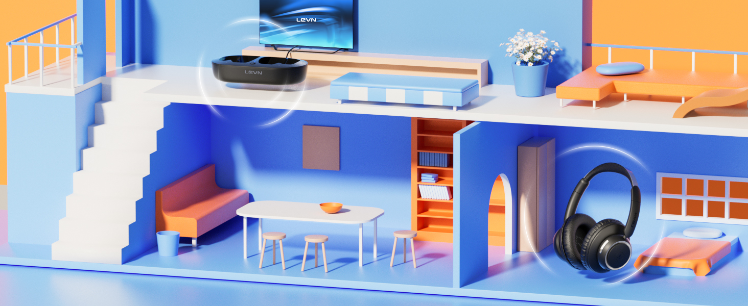 Headphones for tv let you move around your home freely