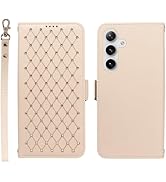 KYFSJPT for Samsung Galaxy S24 FE Wallet Case with RFID Blocking, Card Slots, Detachable Wrist St...