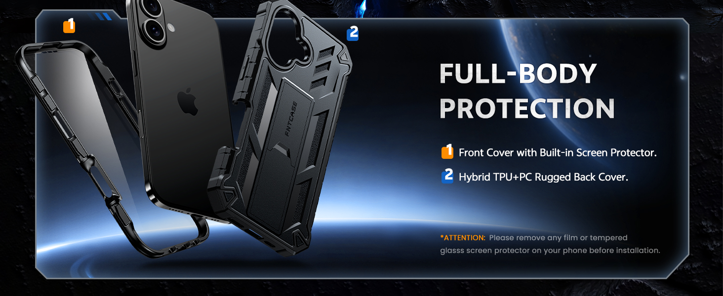FNTCASE for iPhone 16 Plus Case
