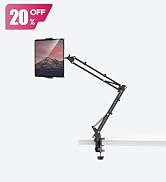 ULANZI T2 Adjustable Tablet Holder for Desk, Carbon Steel Tablet Phone Stand for Bed, Flexible Ta...