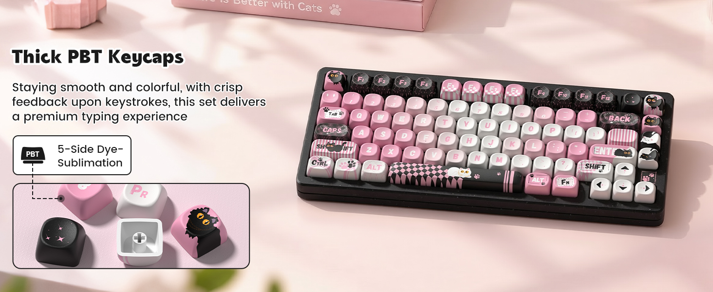 PBT Keycaps with 5-Side Dye Sublimation