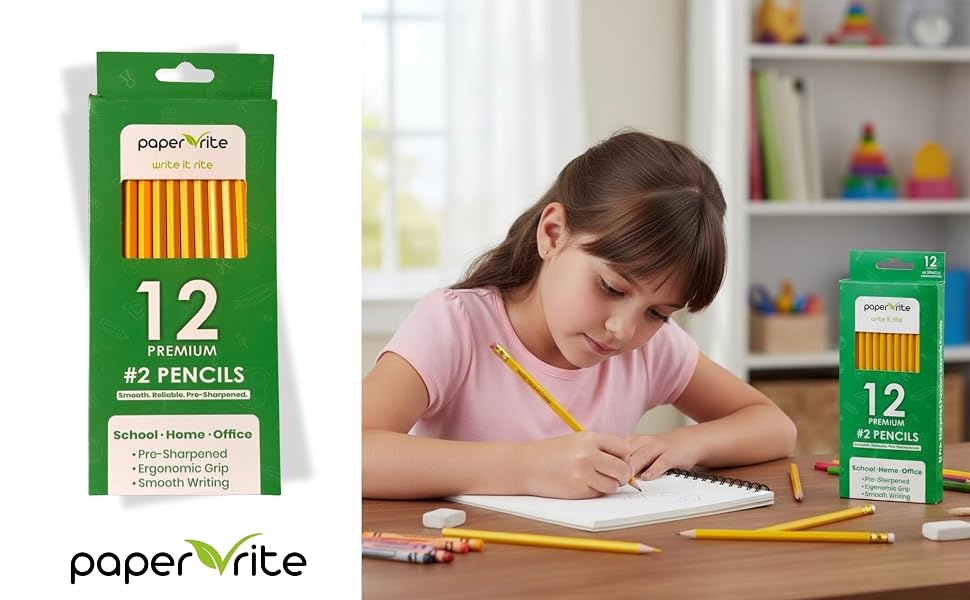 Pencils yellow presharpened #2hb