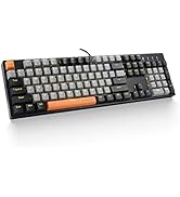 E-YOOSO Z-14 Mechanical Gaming Keyboard 104 Key, Red Switch Full-Size Computer Keyboards, Solid Y...