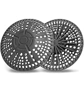2 Pack Shower Drain Hair Catcher-Hair Catcher Shower Drain, 5.5in Premium Silicone Shower Drain C...