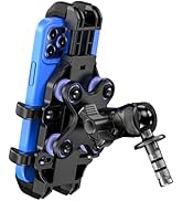 VAZESWIN Motorcycle Fork Stem Phone Mount [Vibration Dampener] Anti-Shake Motorcycle Cell Phone H...