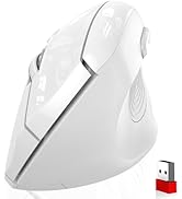 memzuoix Ergonomic Mouse Wireless,2.4G Optical Cordless Mice with 800/1200/1600 DPI,Vertical Comp...