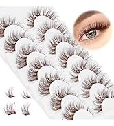 Lash Clusters Brown Lashes Natural Look False Eyelashes Mink DIY Individual Lashes Fluffy Wispy L...