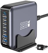 350W USB ~Ç Charger Block Charging Station, 8 Port Ga? Fast Charging Station for Multiple Devices...