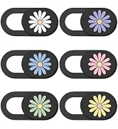 PRESSINART 6Pcs Laptop Camera Covers Webcam Camera Cover Slide Floral Daisy Pattern Privacy Secur...