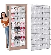40 Large Mesh Pocket Over the Door Shoe Organizer,Hanging Shoe Rack for Door,Shoes Organizer Hang...