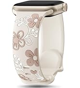 Witzon Floral Band Compatible with Apple Watch Bands For Women 40mm 41mm 38mm 42mm 44mm 45mm 46mm...