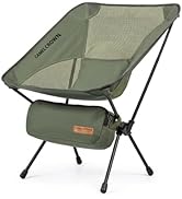 CAMEL CROWN Camping Chair Heavy Duty Backpacking Chair - Ultra-Light Folding Chair with Carry Bag...