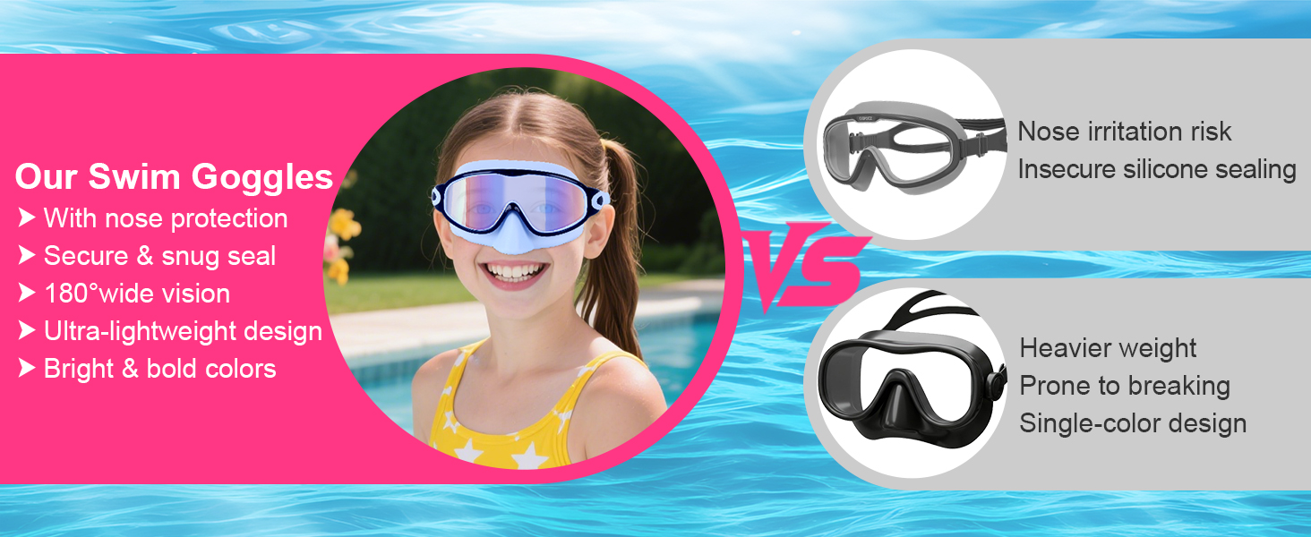 kids goggles for swimming 3-5