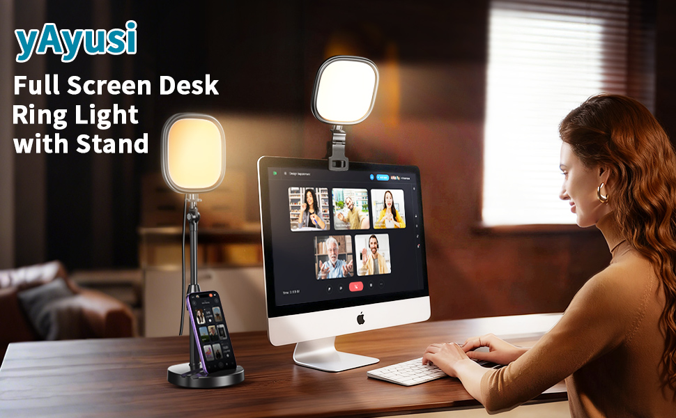 Desk Ring Light with Stand