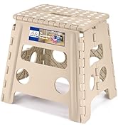 ACKO Folding Step Stool 13 Inch, Sturdy Collapsible Step Stool Foldable Up to 300 lbs for Adults,...