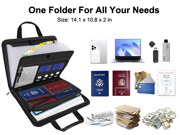 portable file box with handle