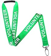 MELIFE Volunteer Lanyards Breakaway Badges Lanyard with Metal Buckle. (8 Pack, Green)