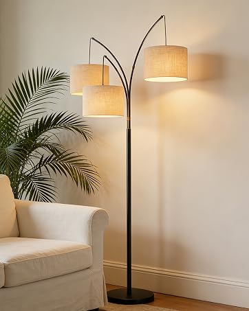 Dimmable 3 Lights Floor Lamp