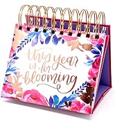bloom daily planners Undated Perpetual Desk Easel with Motivational Quotes - Inspirational Standi...