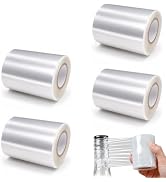 4 Pcs Stretch Wrap Film, 3.15" x 656 FT Clear Unheated Shrink Wrap Roll, Mini Hand Stretch Wrap f...