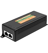 2.5Gb PoE Injector Adapter 60W, IEEE 802.3bt/at/af Compliant, Converts Non-PoE to PoE Network, 10...