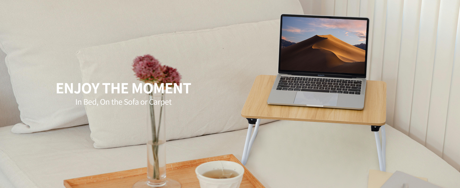 FISYOD Foldable Lap Table Laptop Bed Desk