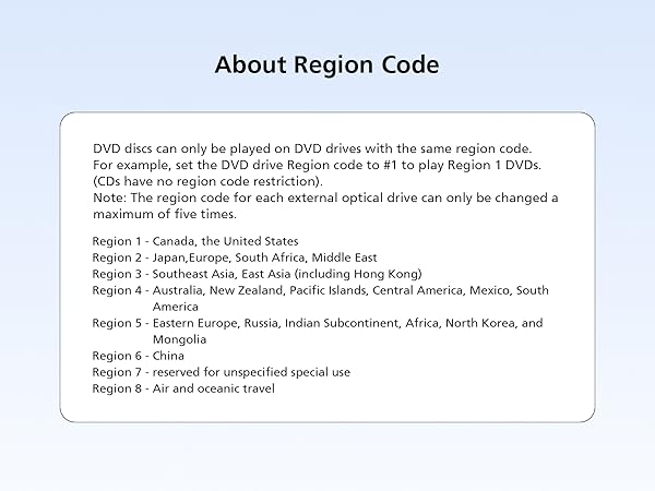 DVD drive region code